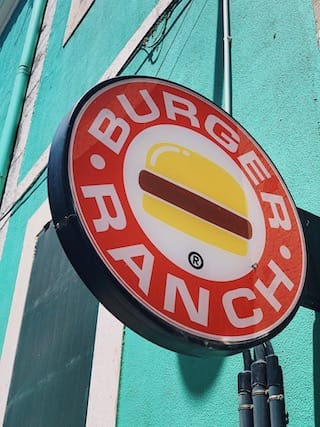 Burger Ranch shop sign in Lisbon